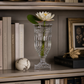 Grand vase en verre sur pied