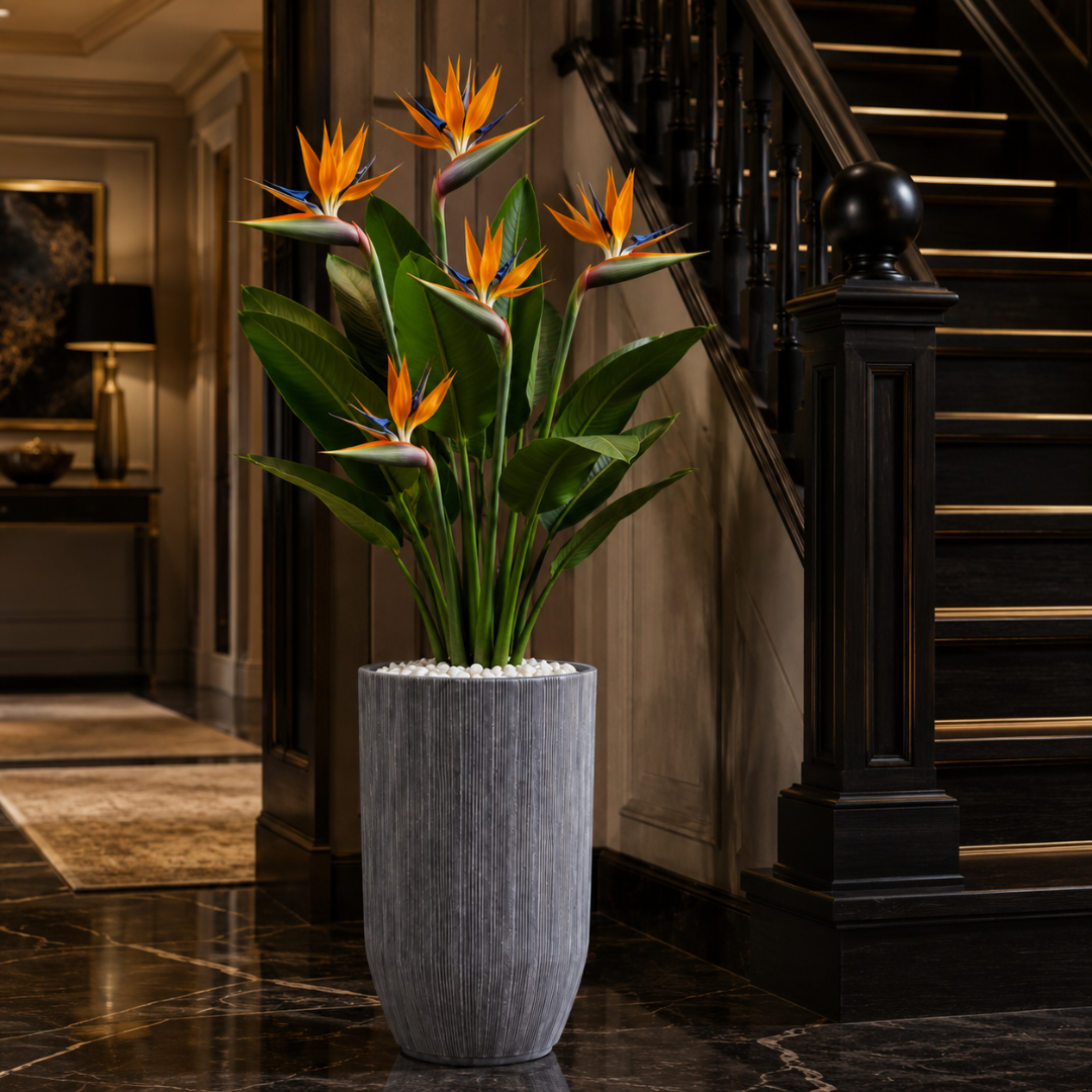 Grand vase gris anthracite