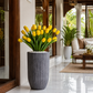 Grand vase gris anthracite