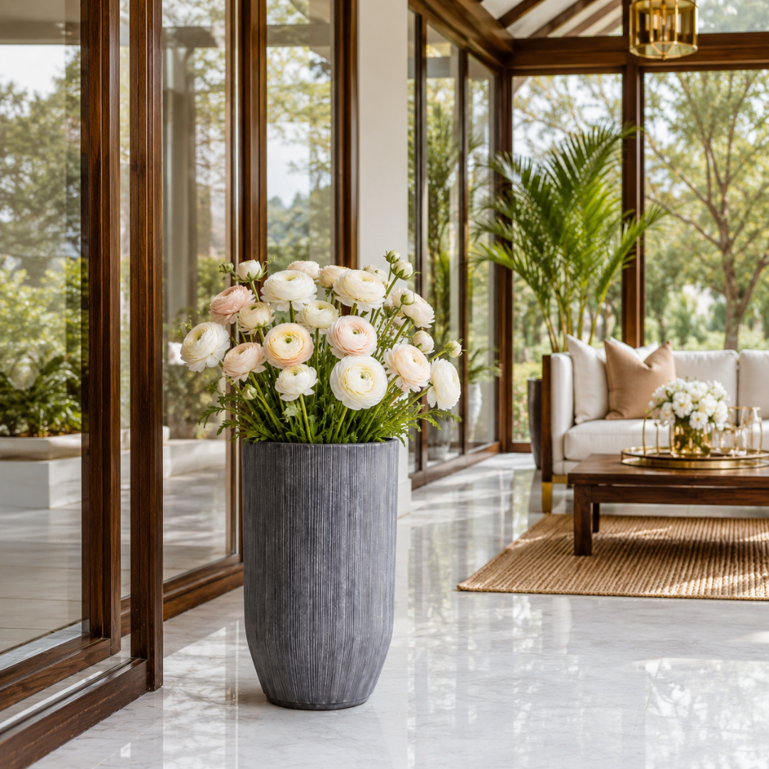 Grand vase gris anthracite