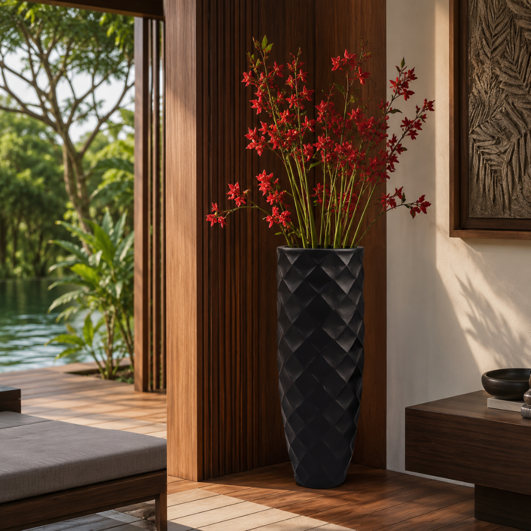 Grand vase noir 120 cm