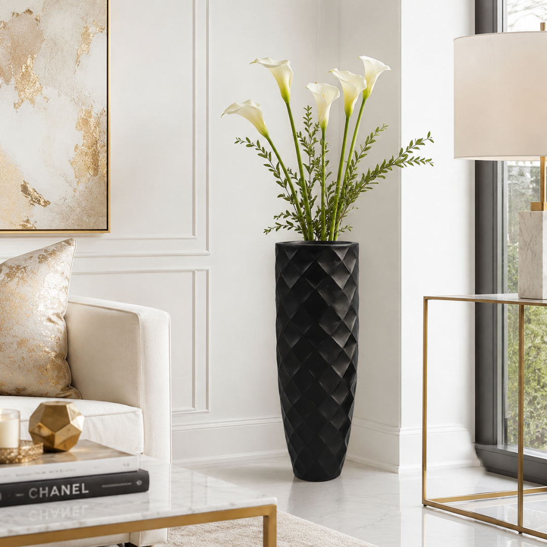 Grand vase noir 120 cm