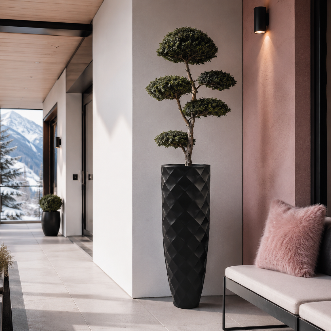 Grand vase noir 120 cm