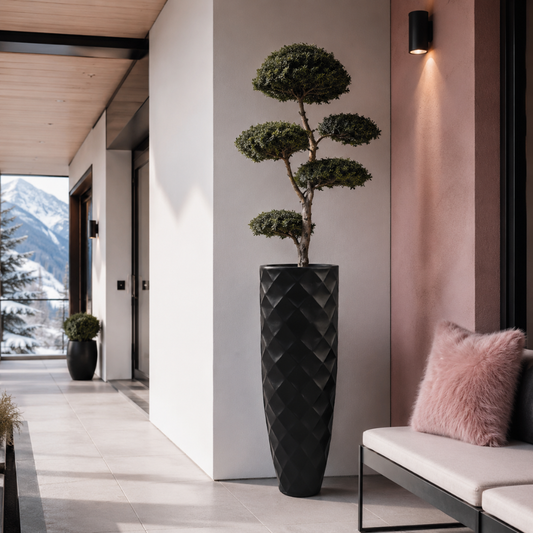 Grand vase noir 120 cm