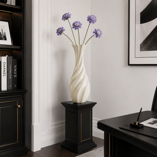 Grand vase beige