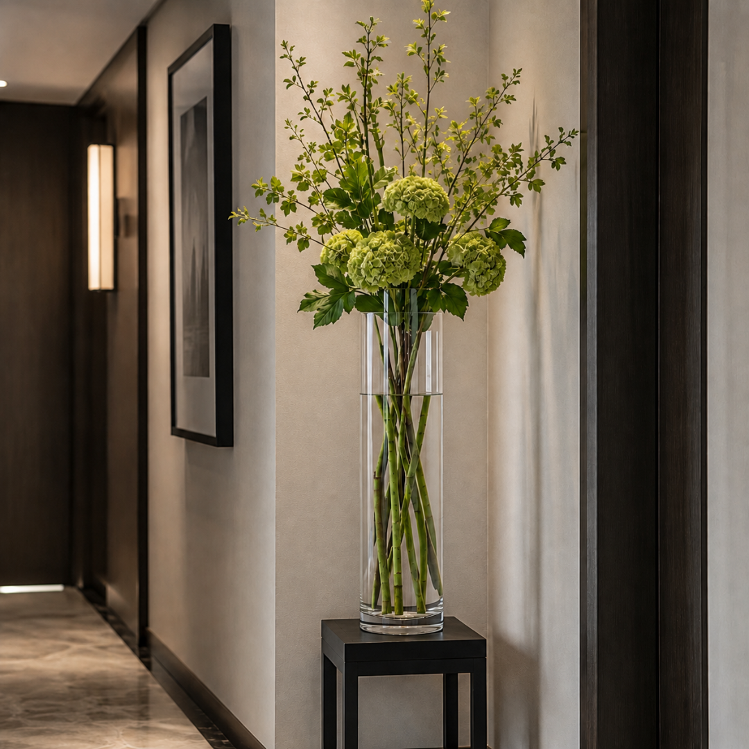 Grand vase transparent 80 cm