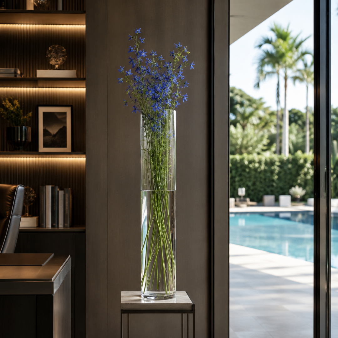Grand vase transparent 80 cm