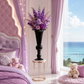 Grand vase en verre noir