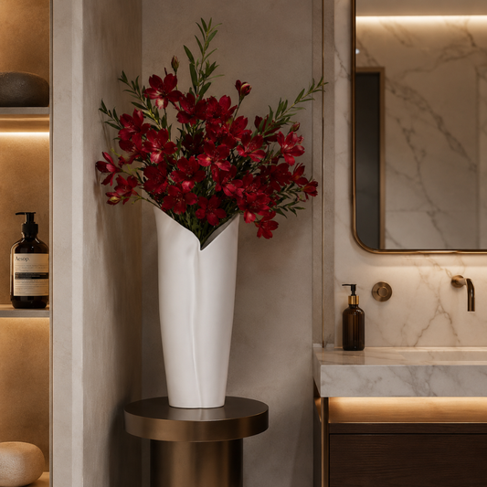 Grand vase blanc moderne