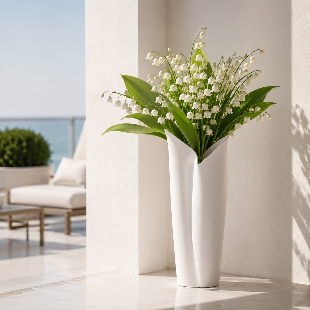 Grand vase blanc moderne