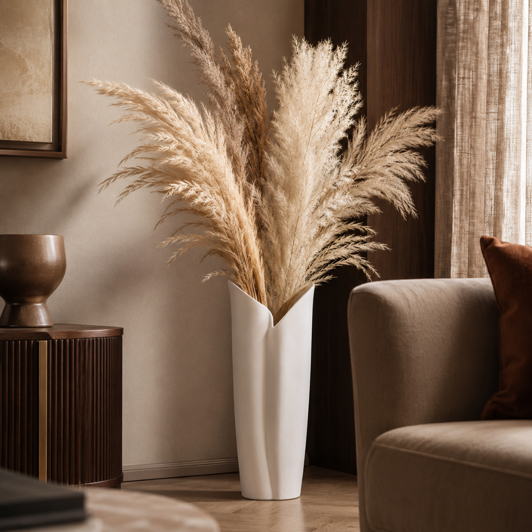 Grand vase blanc moderne
