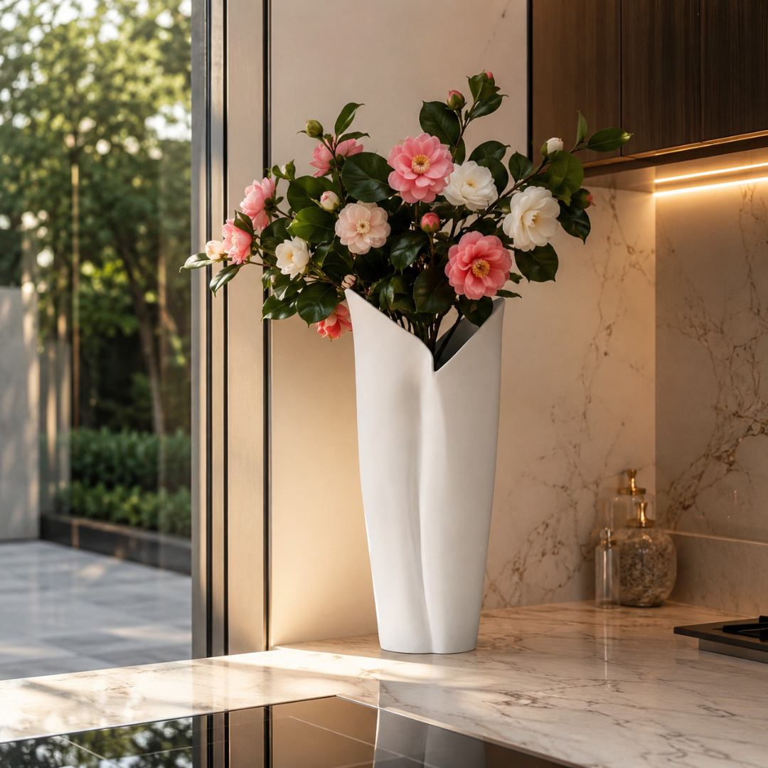 Grand vase blanc moderne