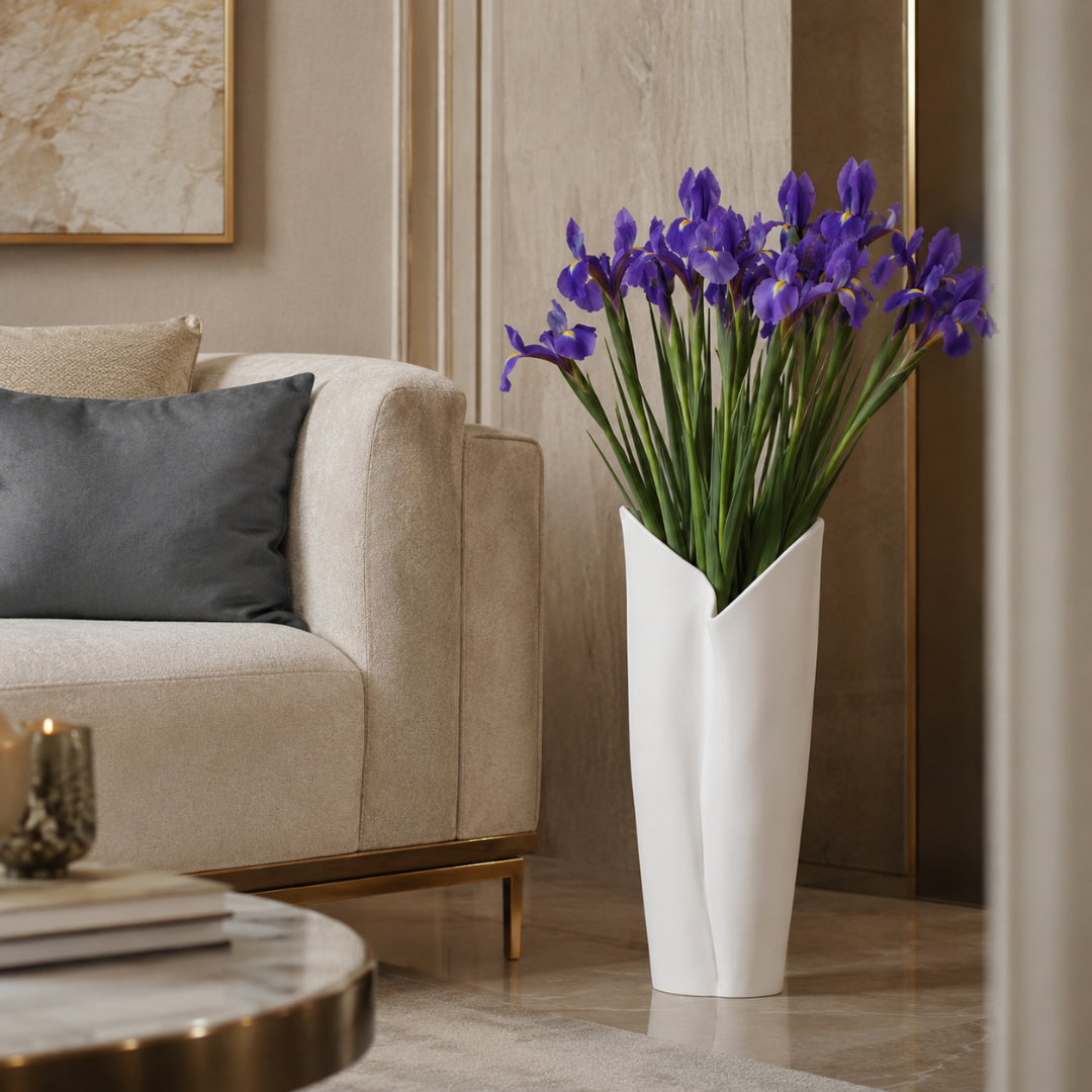 Grand vase blanc moderne