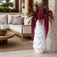 Grand vase blanc mat