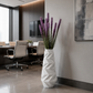 Grand vase blanc mat