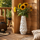Grand vase blanc mat