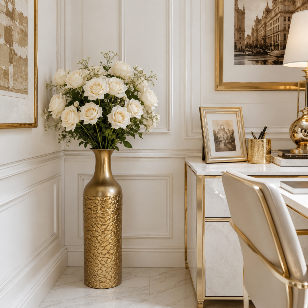 Grand vase en metal