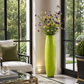 Grand vase en verre vert