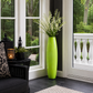 Grand vase en verre vert