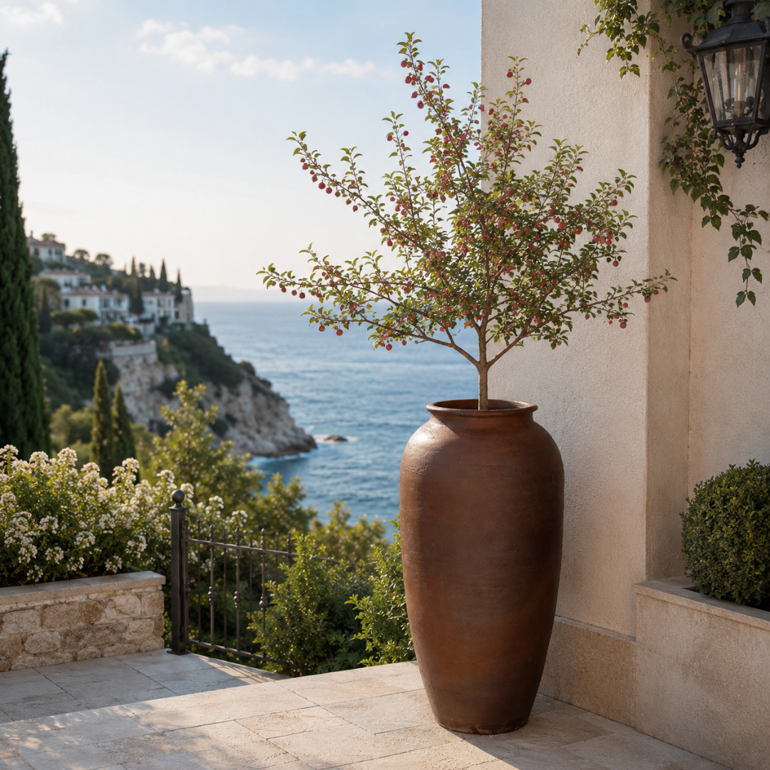 Grand vase extérieur terre cuite