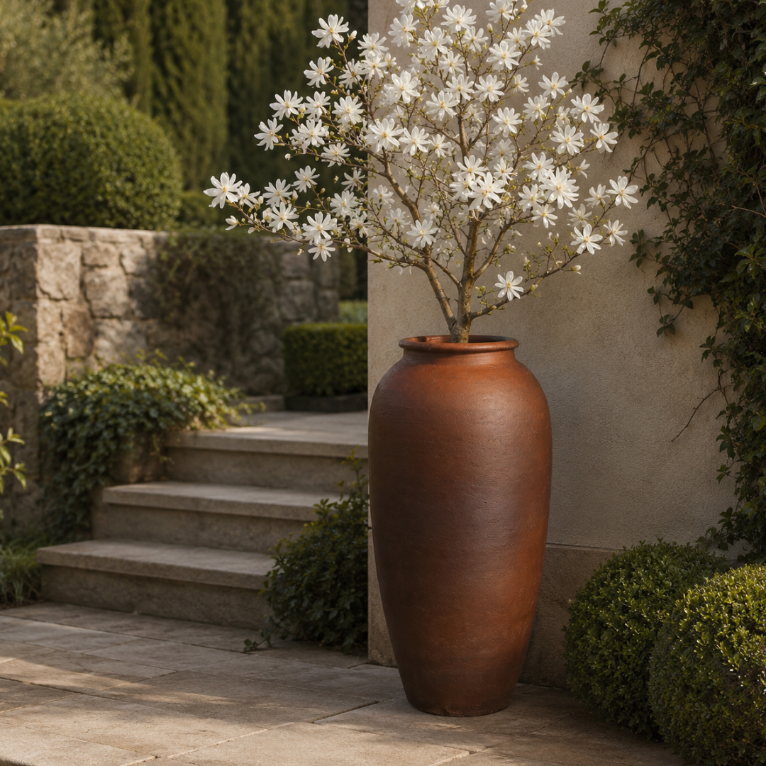 Grand vase extérieur terre cuite