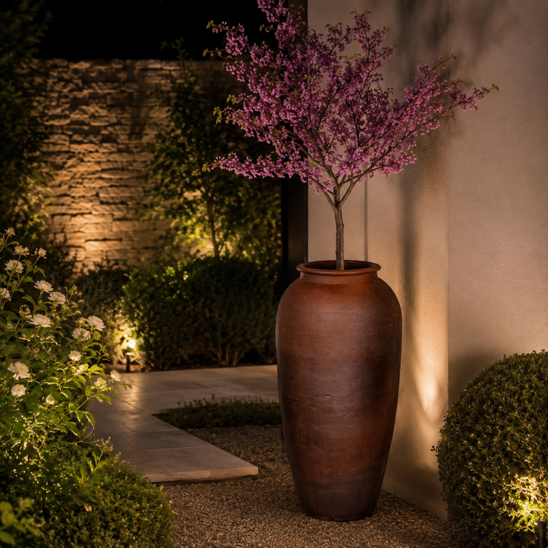 Grand vase extérieur terre cuite