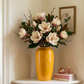 Grand vase jaune moutarde