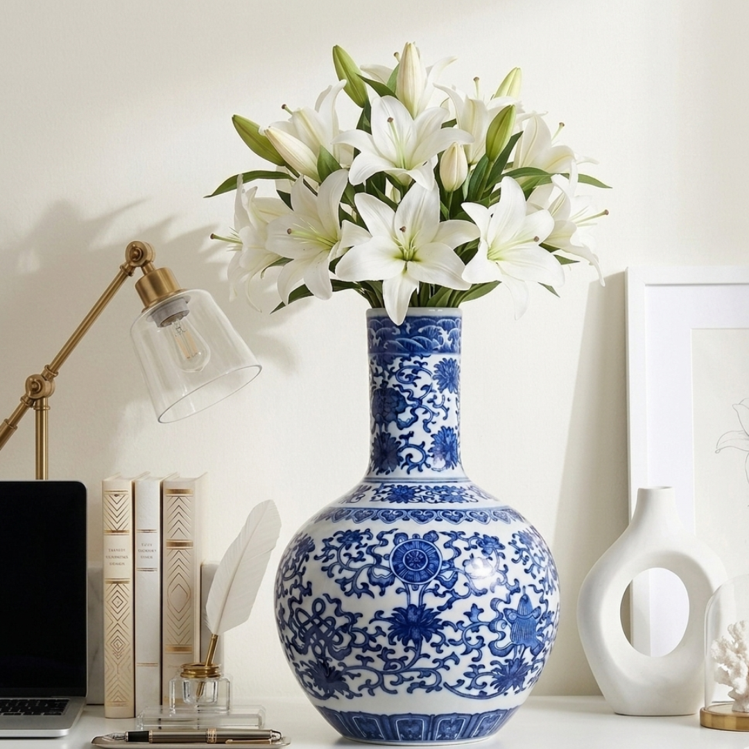 Grand vase oriental