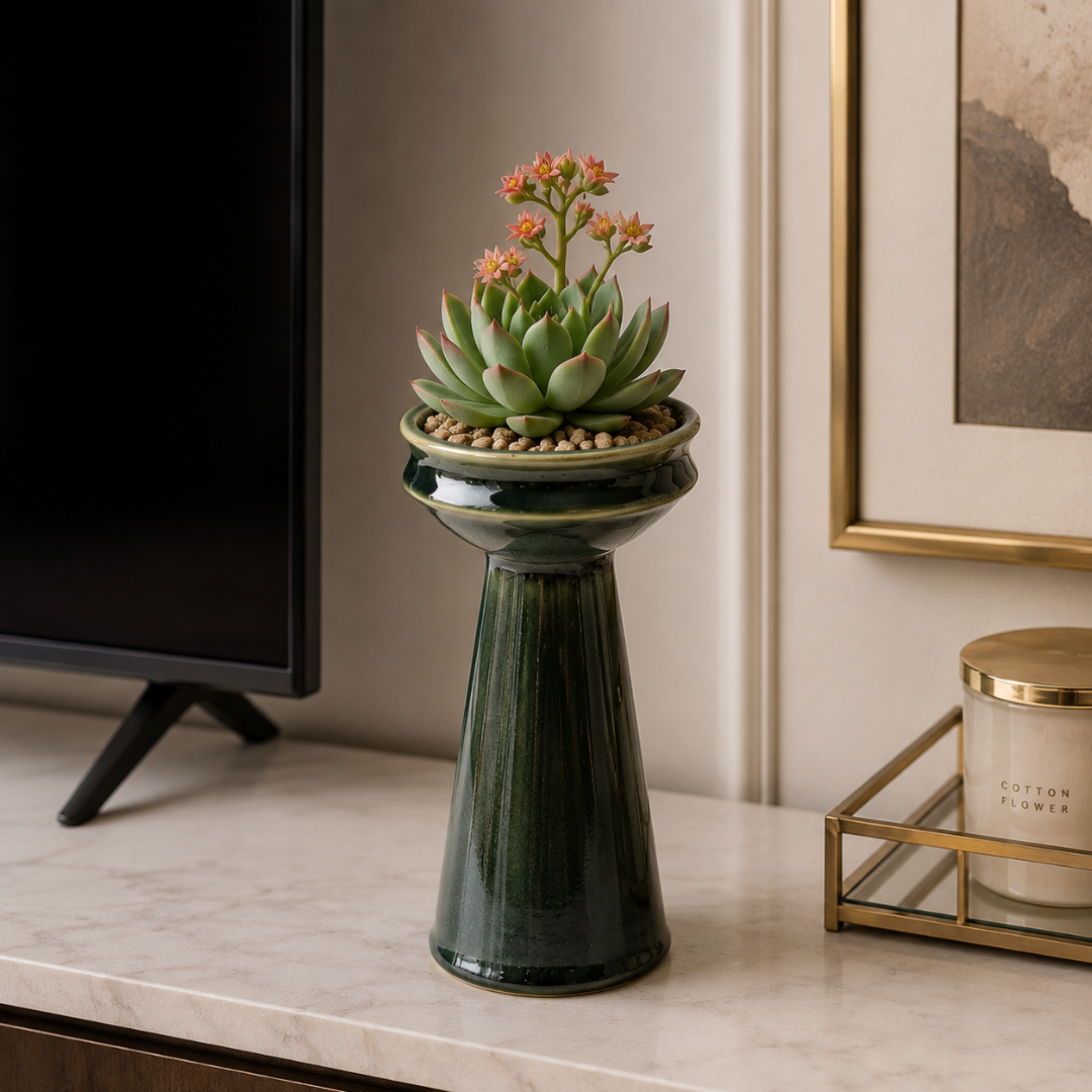 Vase coupe sur pied