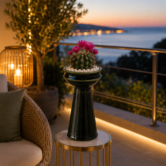 Vase coupe sur pied