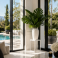 Vase en gres blanc