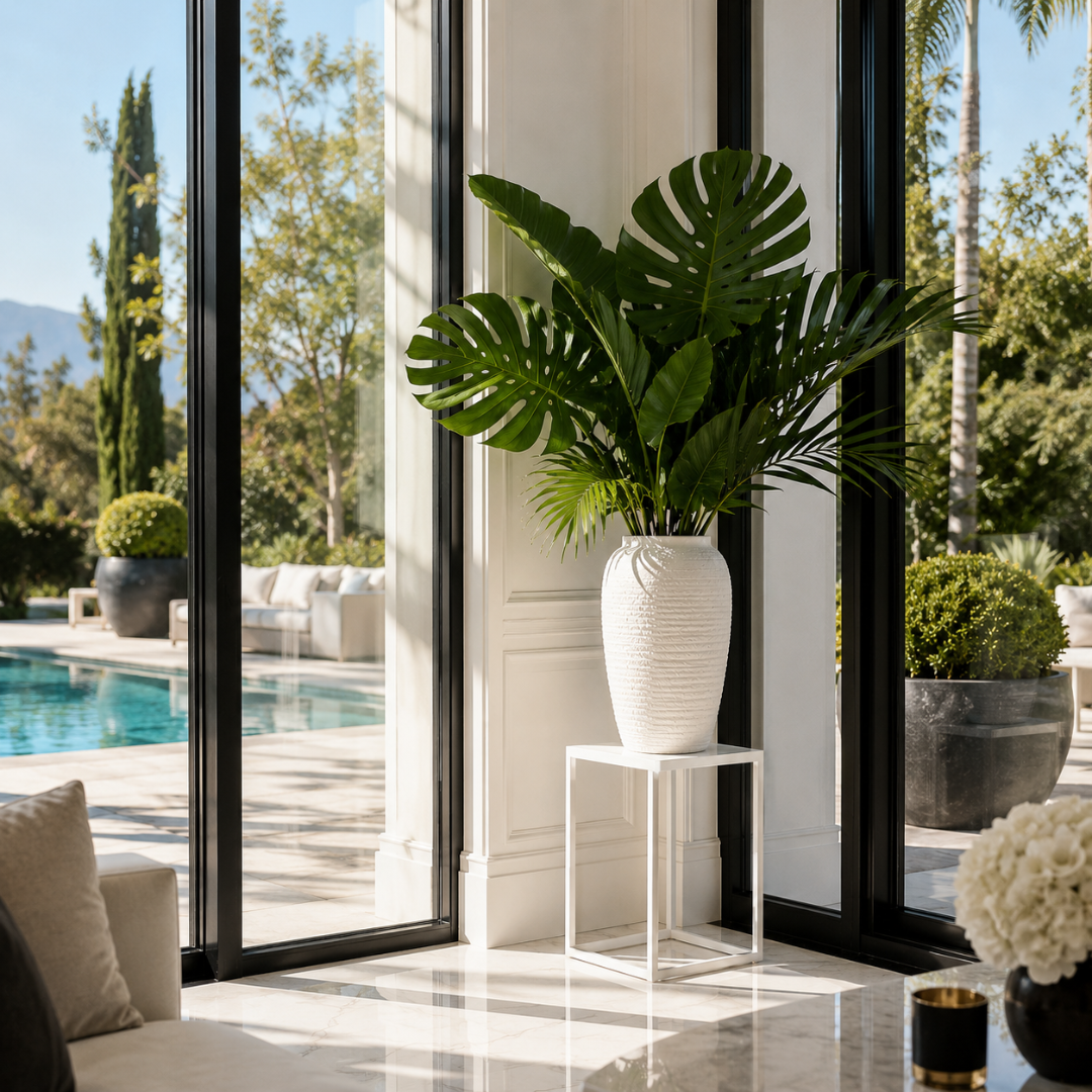 Vase en gres blanc