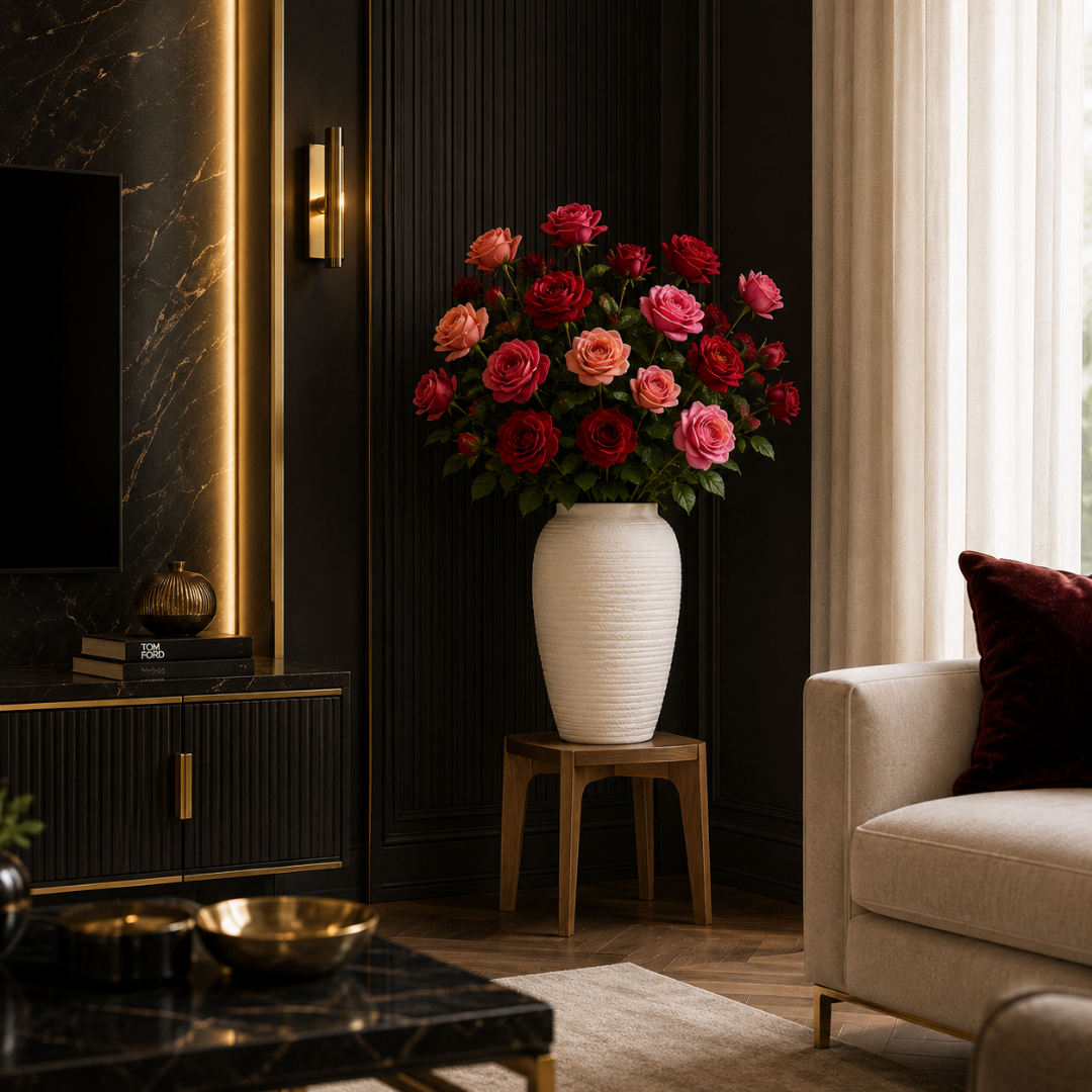 Vase en gres blanc
