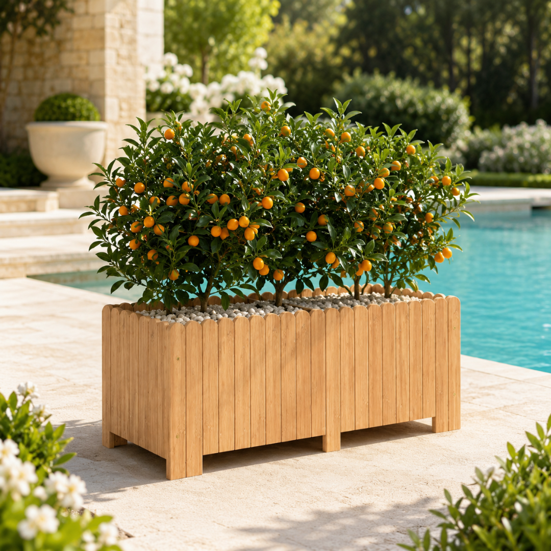 Bac à fleurs en bois
