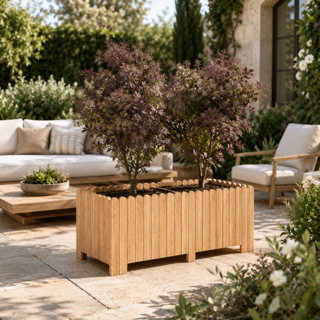 Bac à fleurs en bois