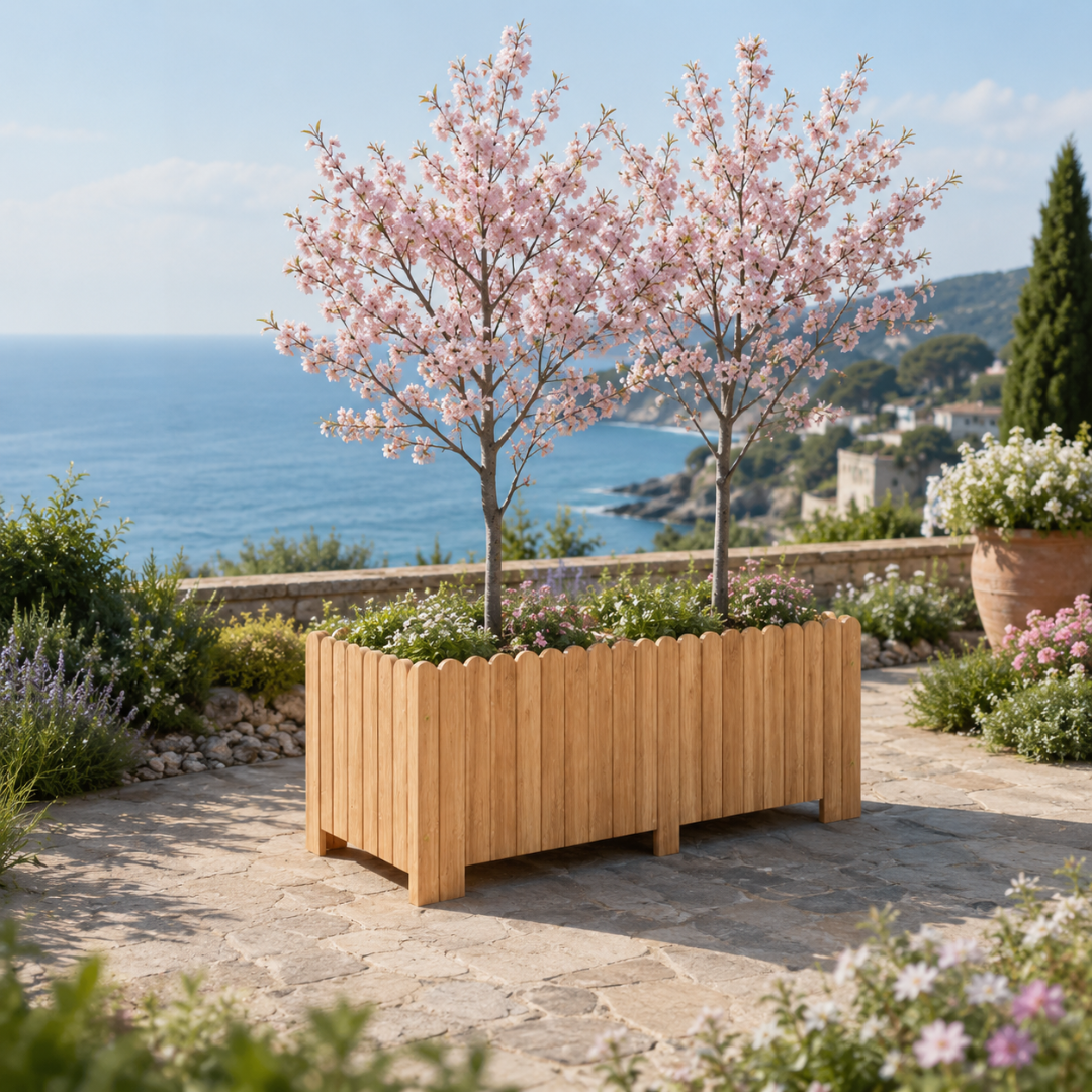 Bac à fleurs en bois