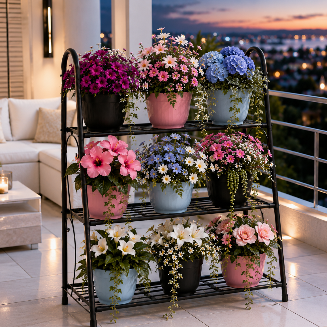 Support pour jardinière métal balcon