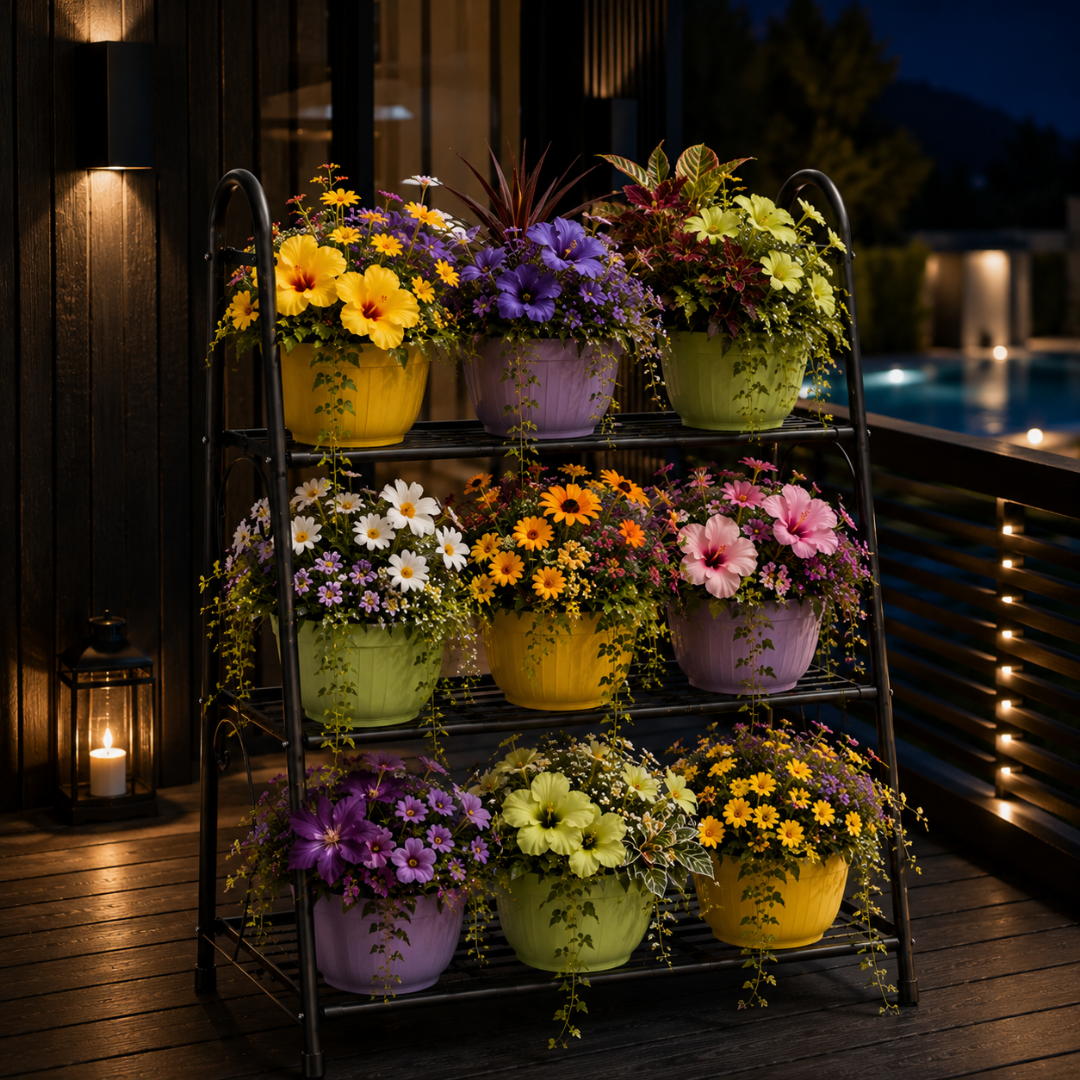 Support pour jardinière métal balcon