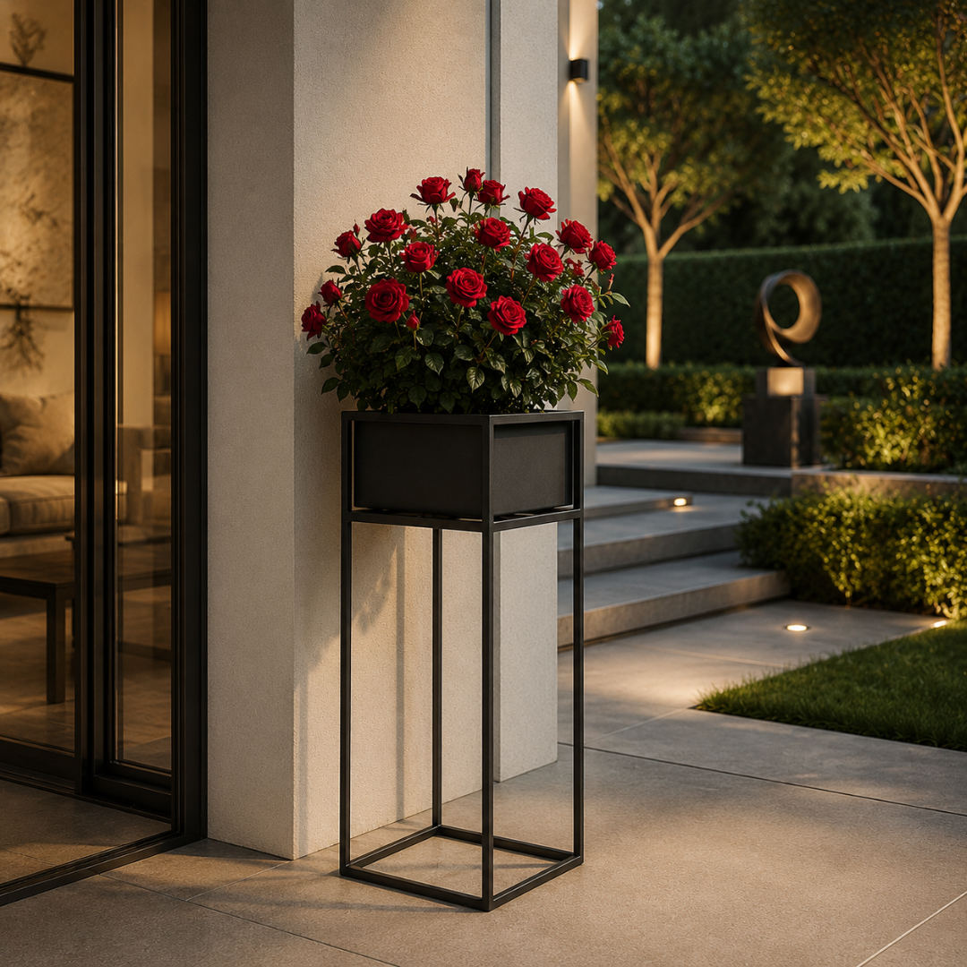 Jardinière haute et étroite