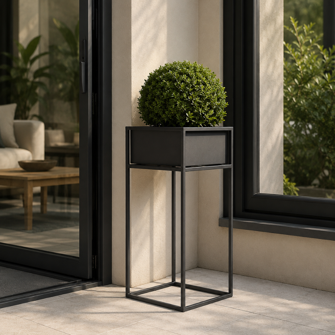 Jardinière haute et étroite