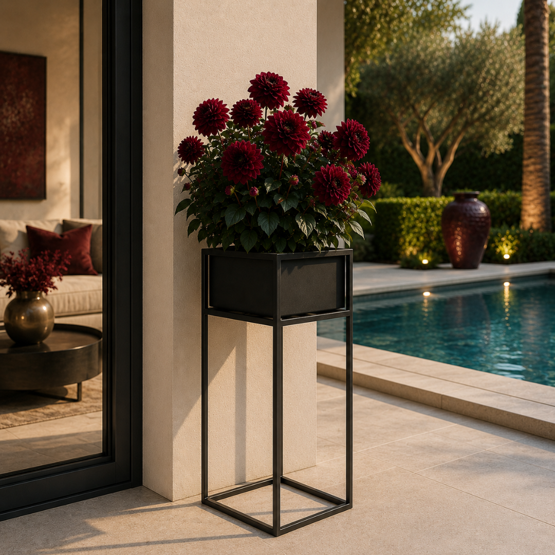 Jardinière haute et étroite