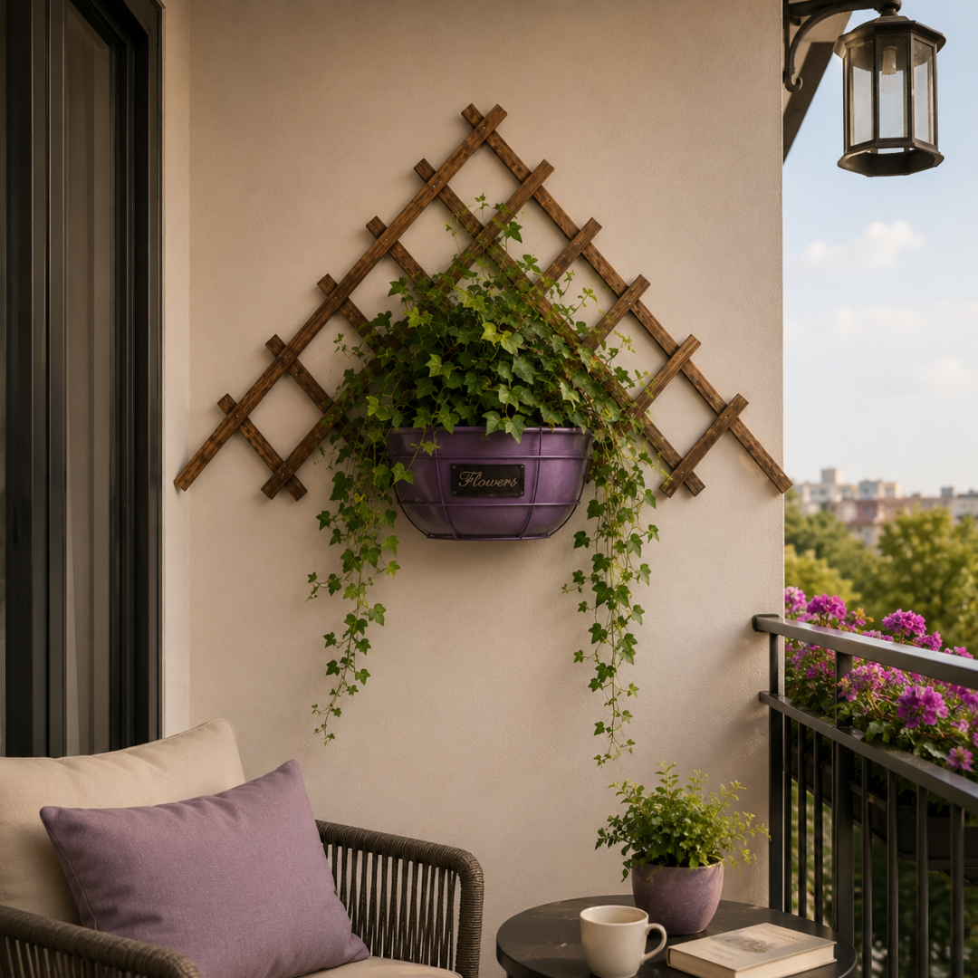 Support en bois pour plantes grimpantes