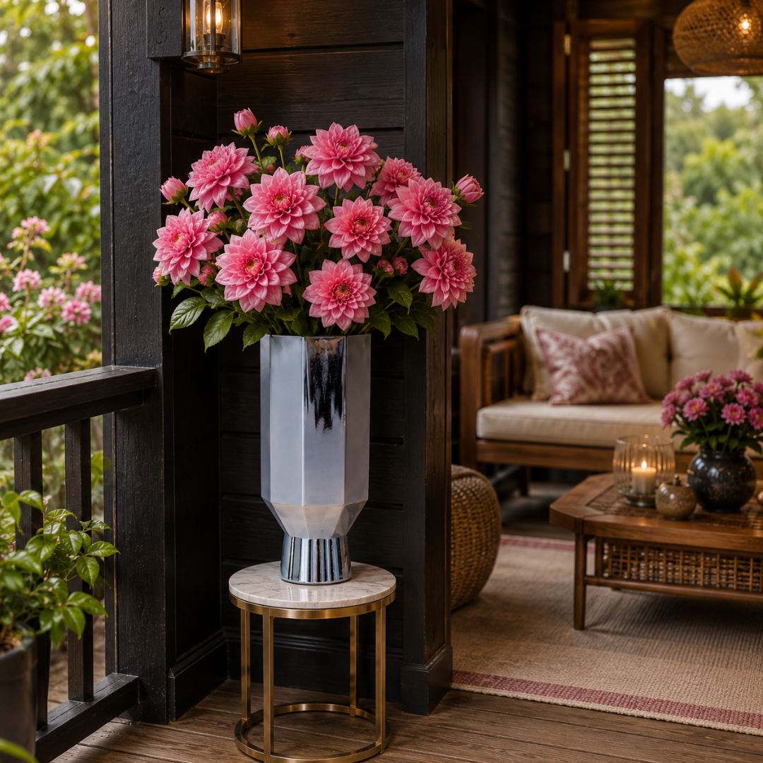 Grand vase aluminium