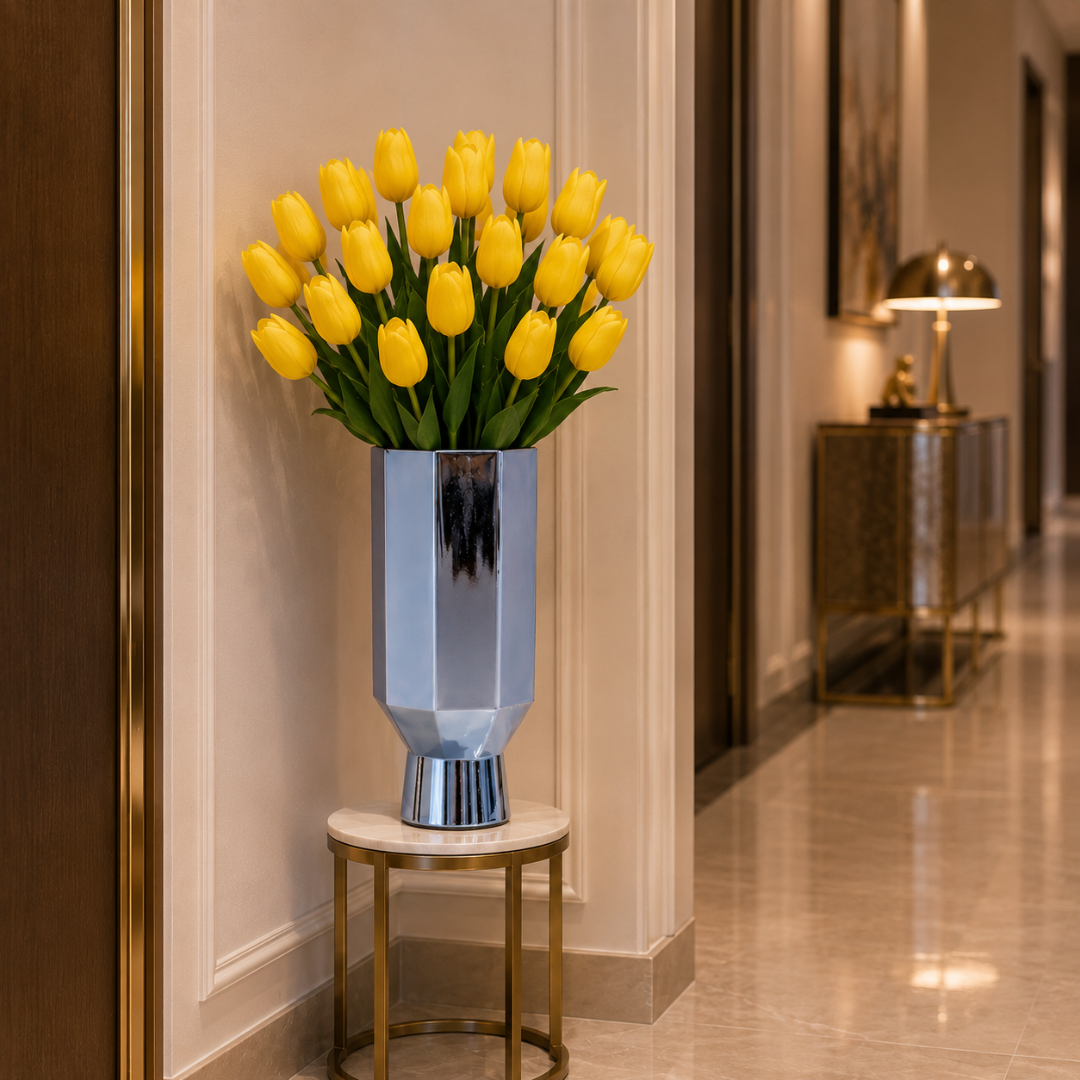 Grand vase aluminium