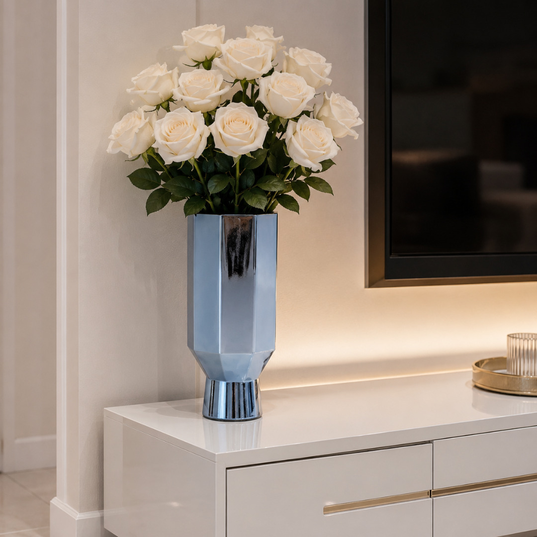 Grand vase aluminium
