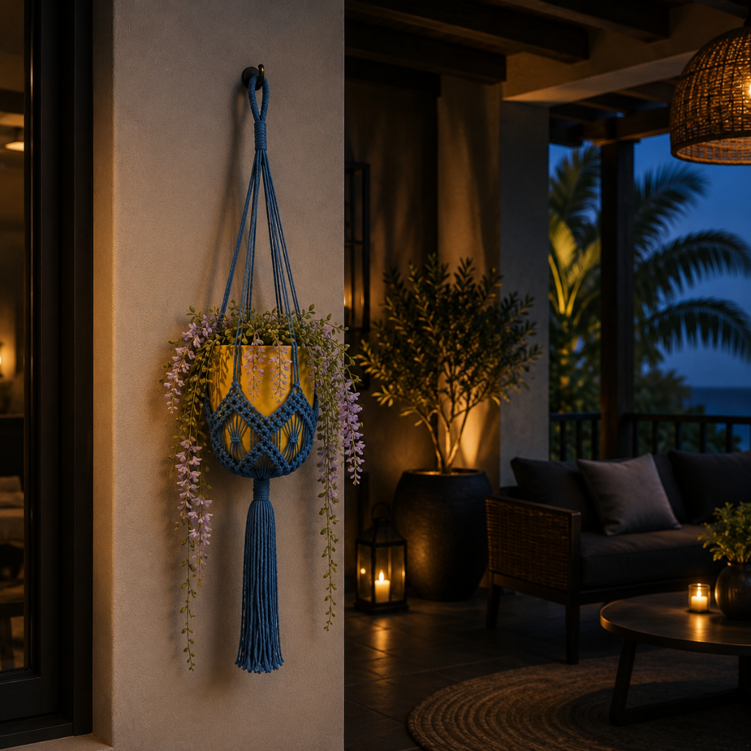 Suspension plante macramé