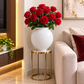 Vase rond blanc