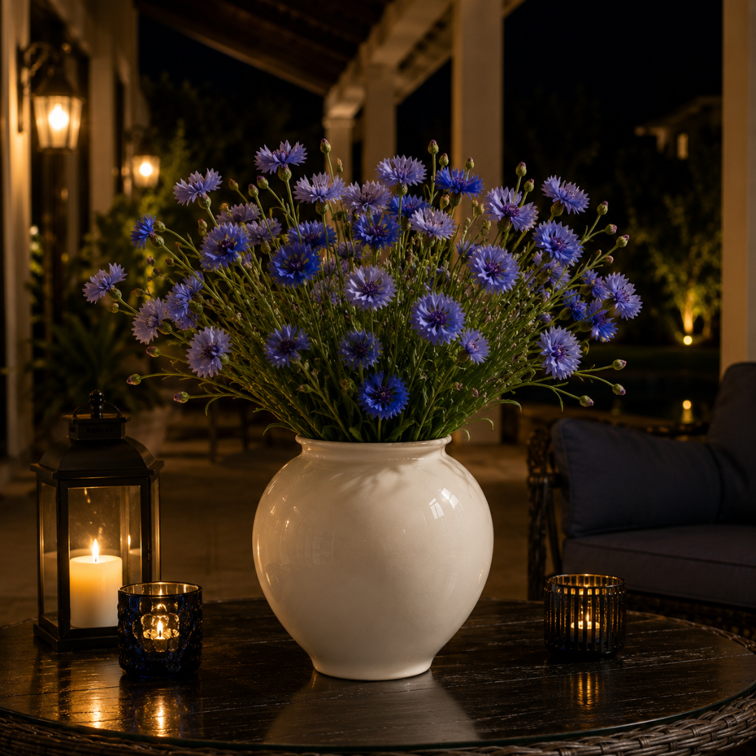 Vase rond blanc