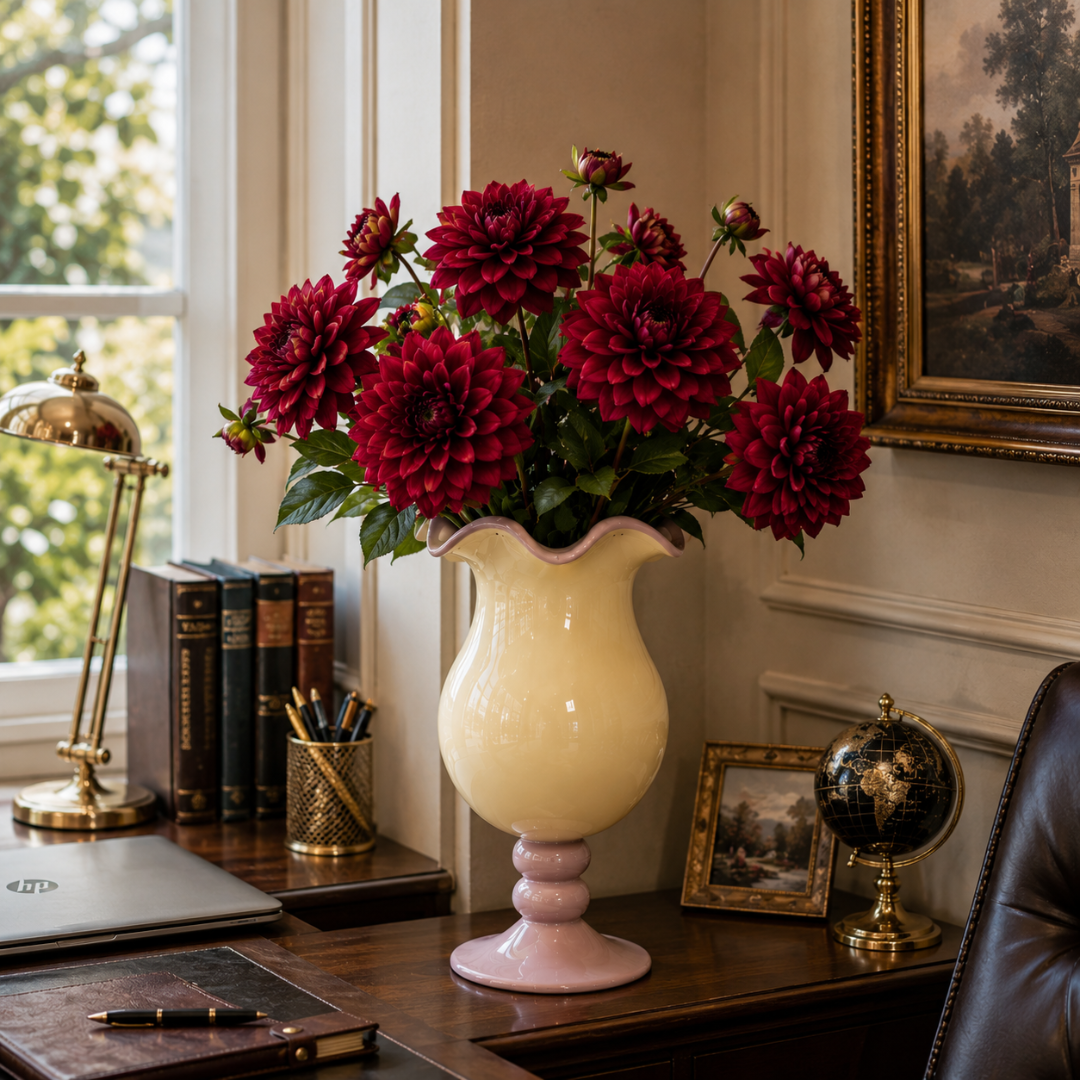 Vase sur pied design