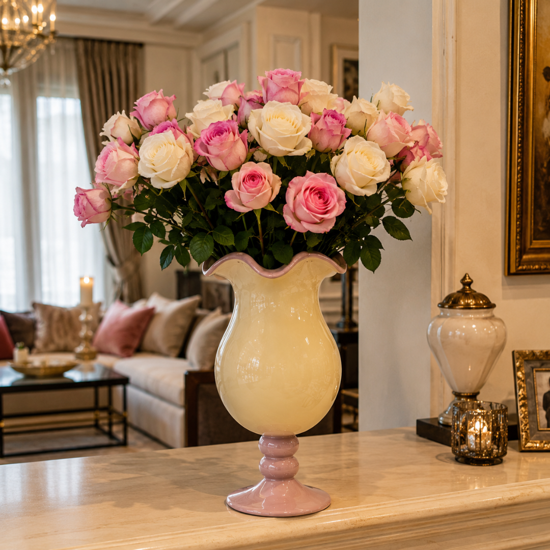 Vase sur pied design